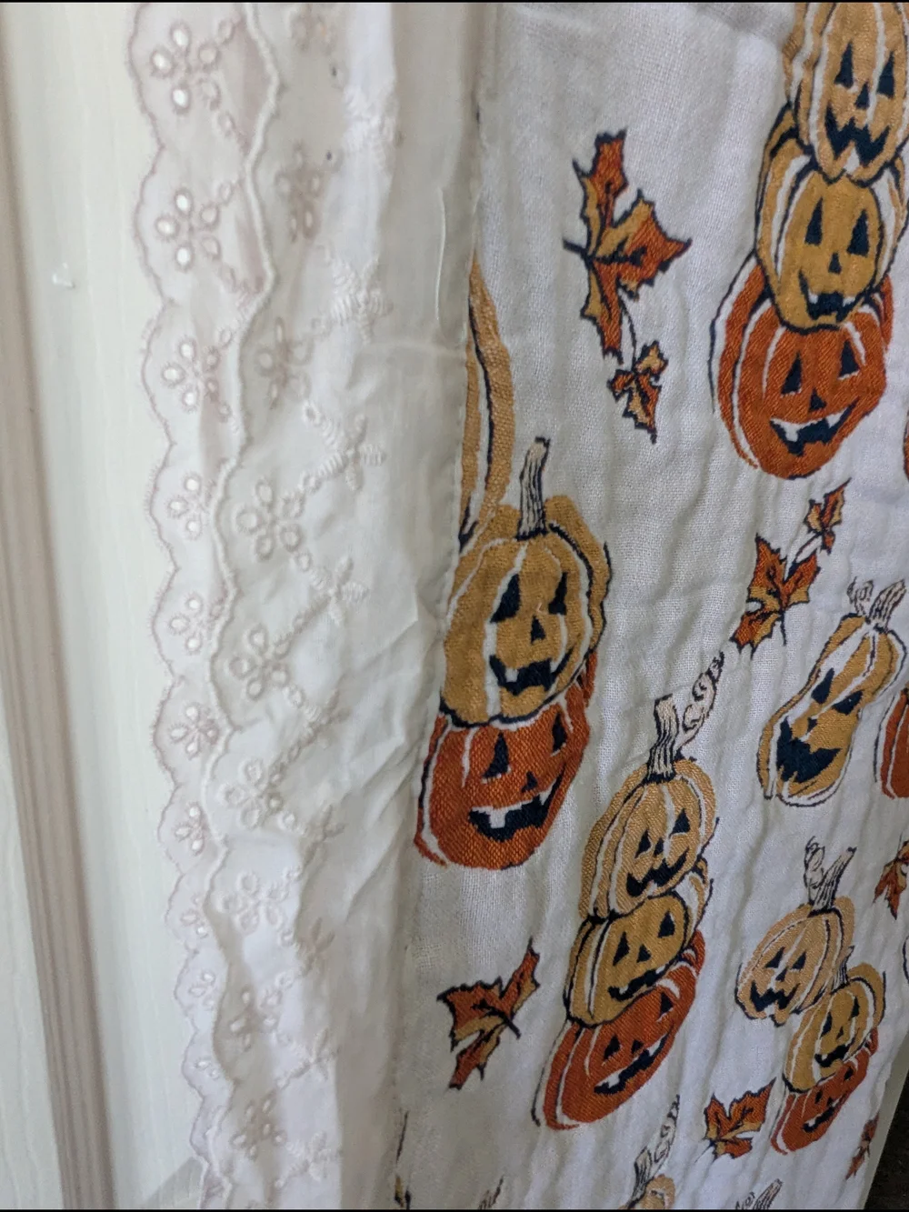 Envogue Lacquard Cotton Gauze Jack o lantern Pumpkin Throw HalloweenFall 50 X 70